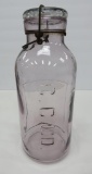 CC Co canning jar, lavendar coloration, 11