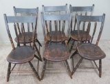 Six Early Period chairs