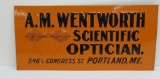 AAA Sign Company, AM Wentworth Scientic Optician sign, 16