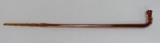 Art glass cane, brown and clear, 33