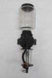 Crystal glass and cast metal coffee grinder