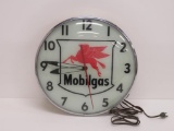 Great Mobilgas clock, June 1956, working, 14 1/2