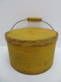 Lovely yellow painted pantry box, 9 1/2