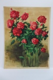 Kitty Brendler Rose Painting, 17 1/2