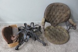 Unusual Early Ornate desk chair