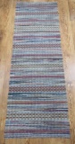 Multi color rag rug, 3' x 8'