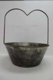 Heavy metal handled basin, 20
