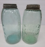 Whittled Mason jar Nov 30th 1858 and non whittled 1858 jar, 9