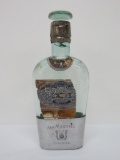 J & F Martell Cognac bottle, metal overlay, 6