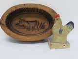 Early wooden cow mold, 8