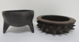 Two pieces of South American pottery bowls