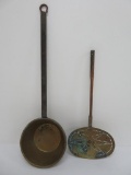 Brass ladle and skimmer, 16