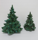 Two MCM Ceramic Christmas Trees, 10