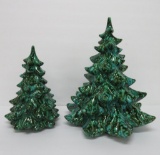 Two MCM Ceramic Christmas Trees, 10
