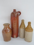 Four stoneware bottles