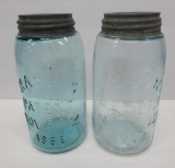 Two Mason Patent Nov 30th 1858 quart jars