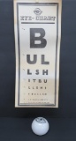 Eye paperweight and humorous eye chart