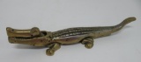 Brass alligator nut cracker, 12