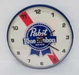 Pabst Blue Ribbon clock, battery op, working