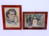 Currier and Ives and Gemmell framed engravings, period frames