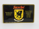 Sprecher metal sign, 19 3/4