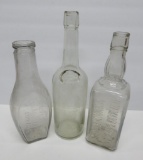 Three advertising bottles, Milwaukee