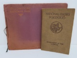 Vintage National Parks Portfolio and Yellowstone Park colored print souvenir book