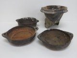 Four pieces of South American pottery