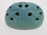 Van Briggle flower frog, blue, 4