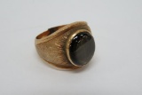 18K mens ring, size 8 1/2