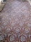 Very Large textile remnant, floral, earth tones