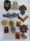 13 Military badges, 1 1/4
