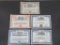 Five Railroad Stock Certificates, used