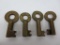 Four Railroad Keys, about 2