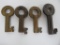 Four Railroad Keys, about 2