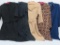 Six vintage clothing pieces, knit dresses