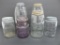 Six Mason and Quick Seal canning jars, vintage