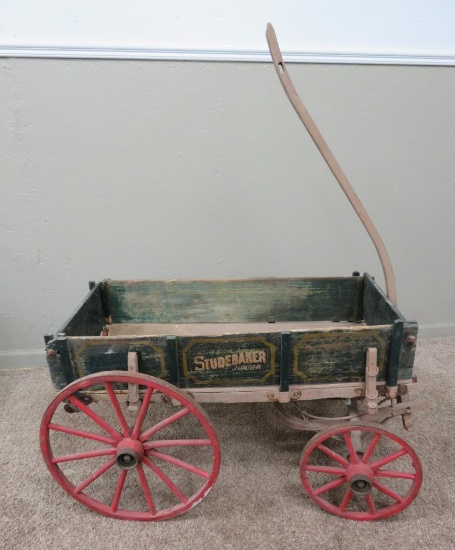 Fantastic Wooden Studebaker Jr wagon, stenciled