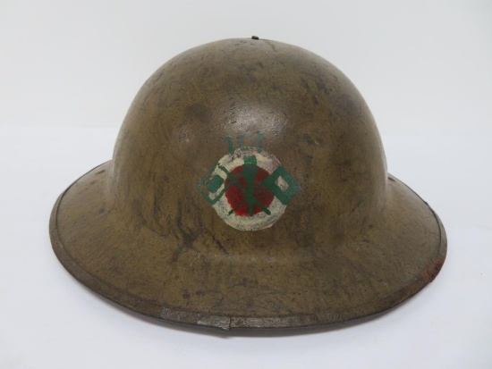 Metal military helmet, doughboy