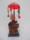 Japan Tin Wind up drummer baby, working, 11