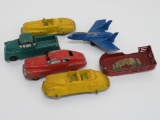 5 Tootsie Toy vehicles and 1933 Worlds Fair trailer