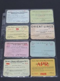 Eight Railroad Passes, 1913-1937