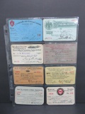 Eight Railroad passes, 1889-1936