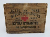 Red Cross Du Pont Explosive dynamite box, 12