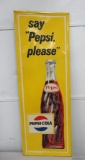 Say Pepsi Please, metal advertising sign, 16 1/2