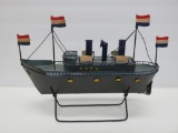 Metal boat model, 12
