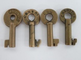 Four Chicago area Railroad Keys, about 2