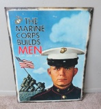 Awesome Marine Recruitment metal sign, two sided, 30