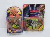 Aliens vs Predators and Skeleton Warrier toys, with packages
