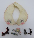 Childrens collar and hair jewelry clips
